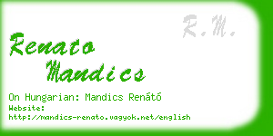 renato mandics business card